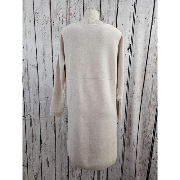 PLK Women's Large Club Monaco 100% Wool Knit Sweater Dress W Silk Accent NWOT - Picture 7 of 12